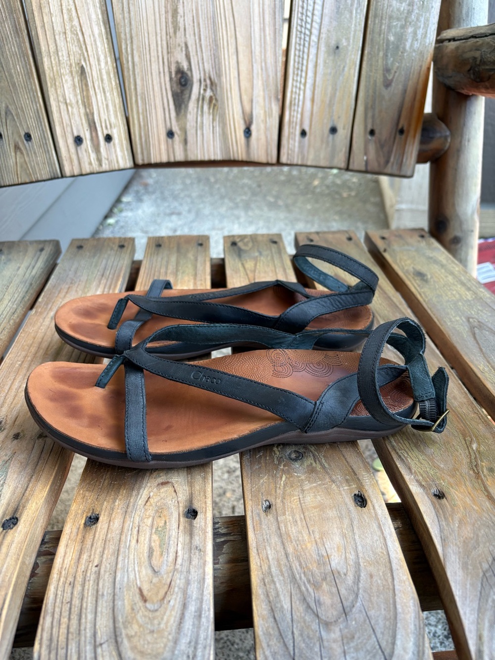 Chaco Sofia Black Leather Sandals Womens Size 8 - Picture 9 of 15